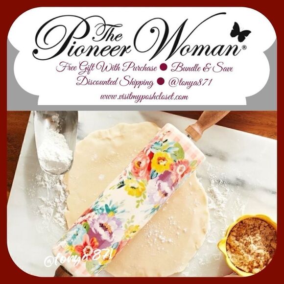 🦋 New Pioneer Woman Sweet Romance Rolling Pin - Picture 3 of 6